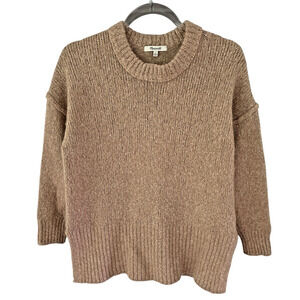 Madewell Women's Baxter Sweater Tunic XS Oversized Cozy Beige Long Sleeve